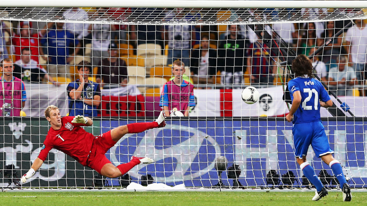 Italy's Andrea Pirlo connects on a Panenka penalty vs. England at Euro 2012